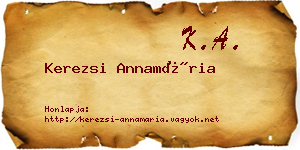 Kerezsi Annamária névjegykártya