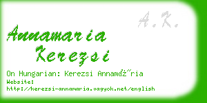 annamaria kerezsi business card